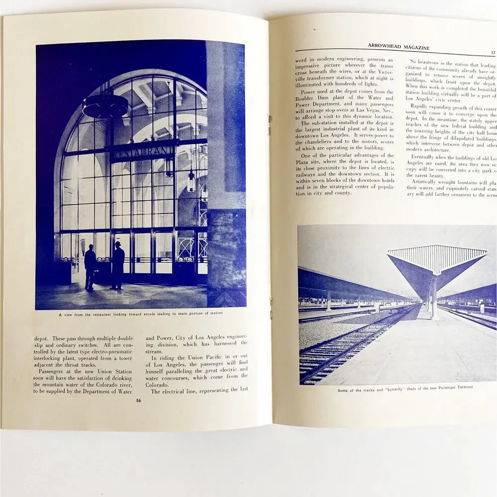 Union Pacific The Arrowhead 1939 Union Station Zion Bryce Trains Ads Hotel Calif